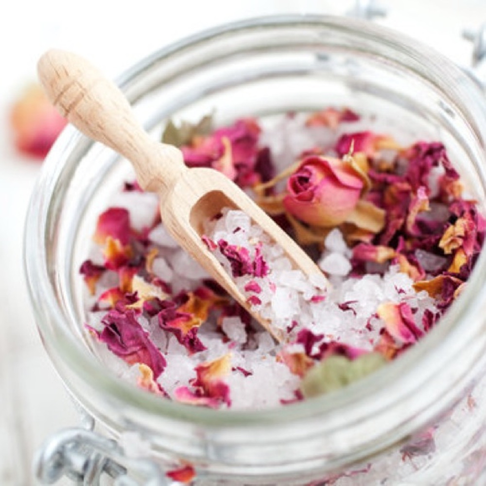 Bath Salt Shot - Single Tube. Wild Rose and Hibiscus.